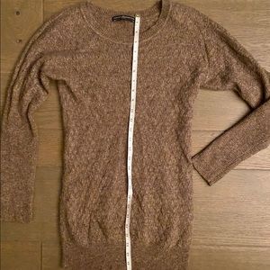 Brown Alpaca wool sweater tunic dress